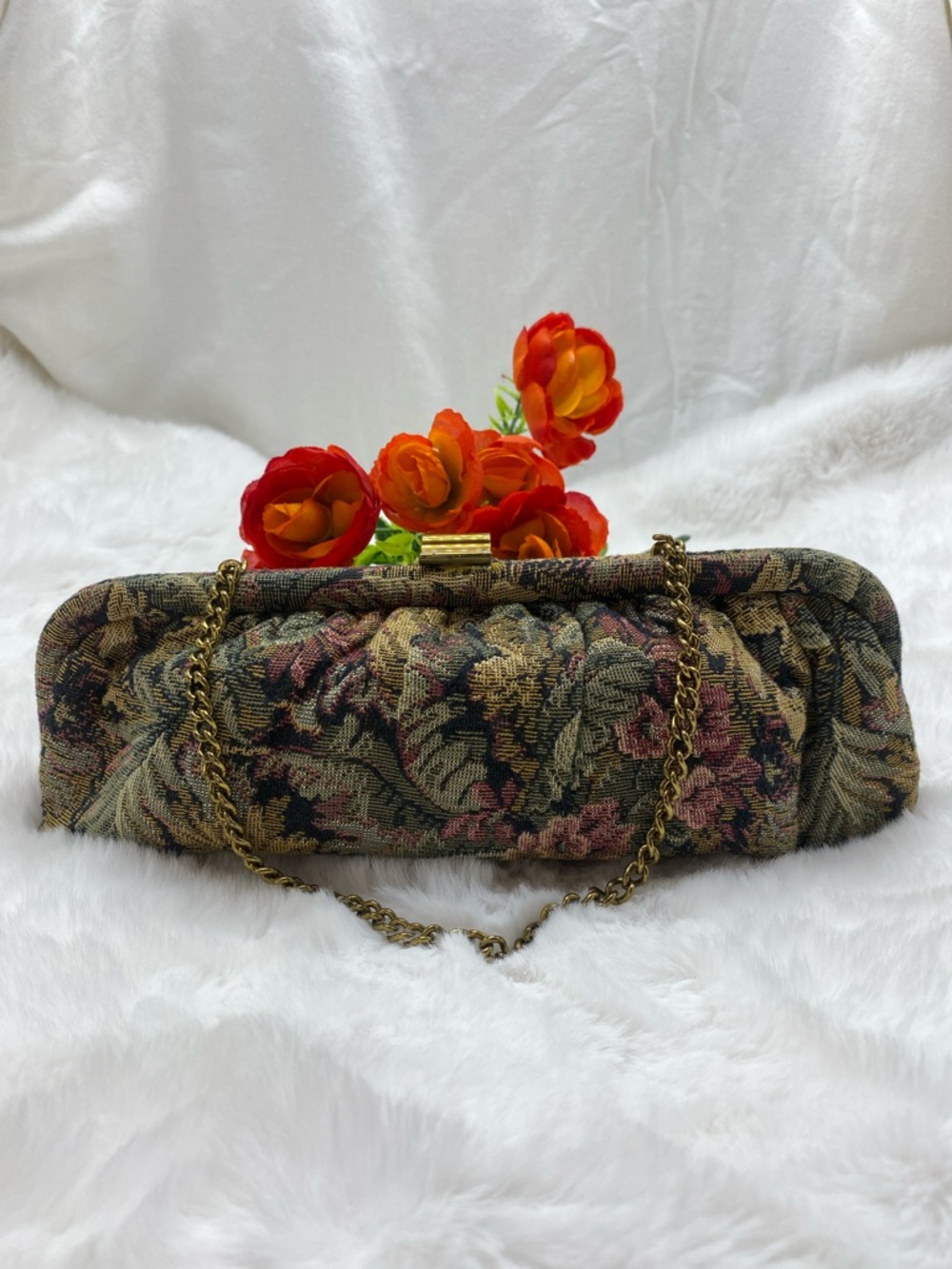 Floral Tapestry Evening Bag